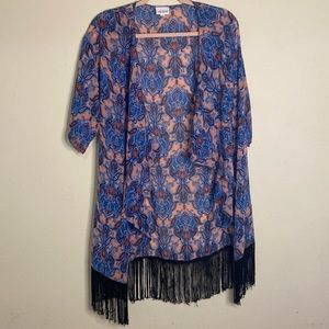 Pink and blue Lularoe Monroe kimono !